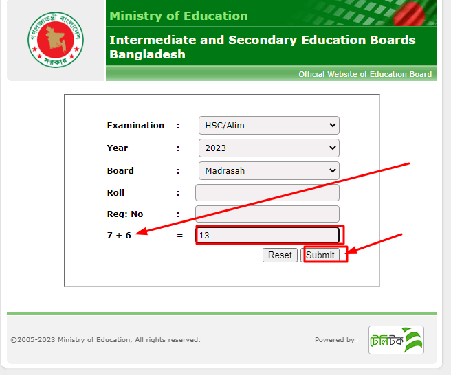 Alim Result