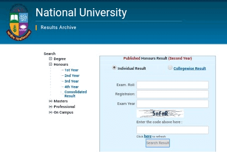 অনার্স ২য় বর্ষ রেজাল্ট ২০২২