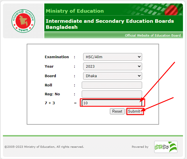 এইচএসসি বিএম পরীক্ষার রেজাল্ট ২০২৩