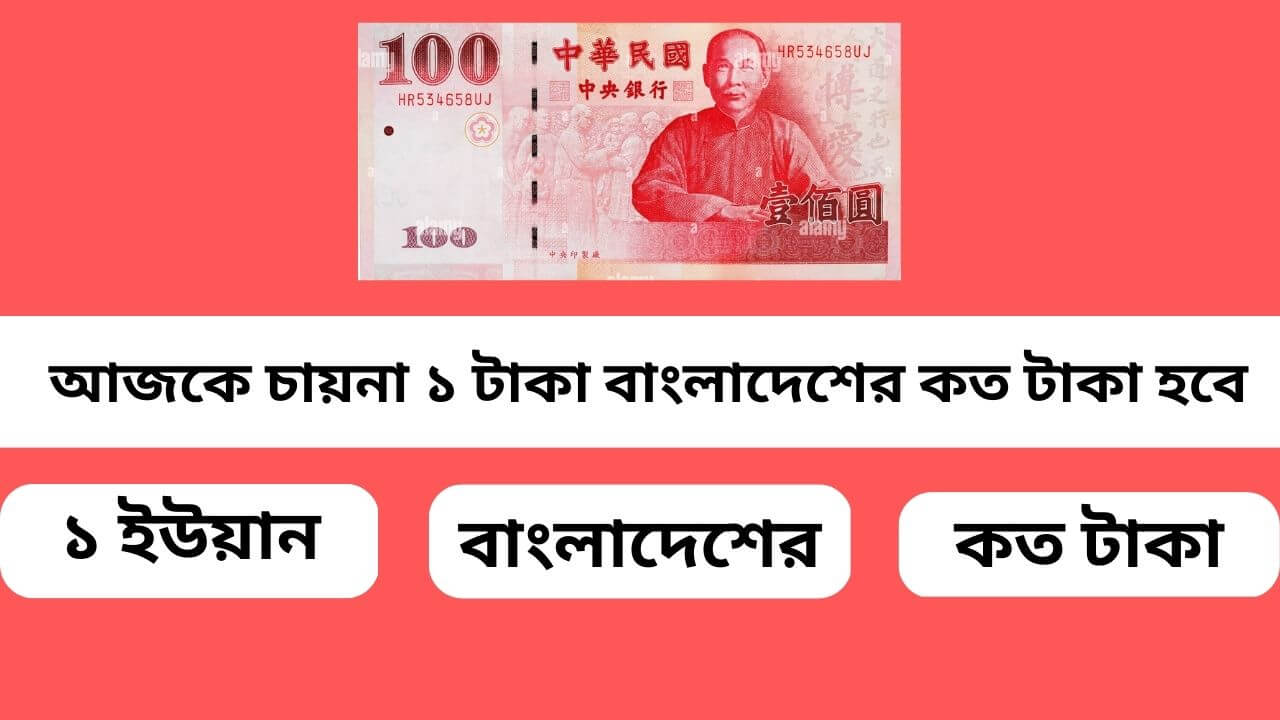 আজকে চায়না ১ টাকা বাংলাদেশের কত টাকা হবে